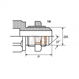 3CFPV1434UNFF; FASTER; Coupleur 3/4 UNF; pièce detachée
