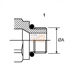 3CFPV1434UNFF; FASTER; Coupleur 3/4 UNF; pièce detachée