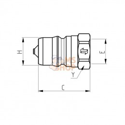 HNV14GASM2; FASTER; Coupleur mâle inox HNV 1/4 BSP; pièce detachée