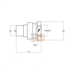 VVS12NPTM2V; FASTER; Coupleur mâle viton VVS 1/2NPT; pièce detachée