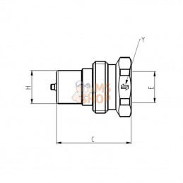 VVS12NPTM2V; FASTER; Coupleur mâle viton VVS 1/2NPT; pièce detachée