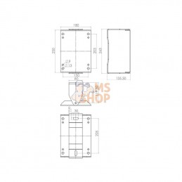 HD15; RAMEX; Support mural 140x204mm inox; pièce detachée