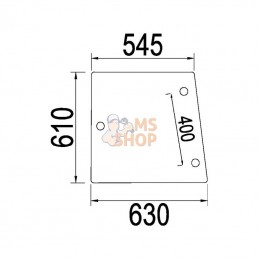 1332422C1; CNH; Vitre latérale; pièce detachée