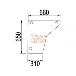 1332428C1; CNH; Vitre de porte inf.; pièce detachée