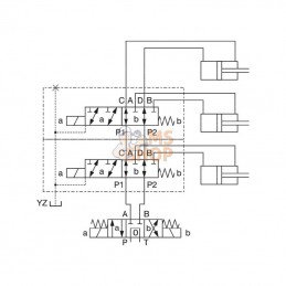 6KVH063812VFL; POCLAIN; Distributeur,12 V, embase; pièce detachée