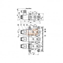 6KVH063812VFL; POCLAIN; Distributeur,12 V, embase; pièce detachée