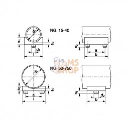 KUPL25337; RSB; Etrier de tube 1"; pièce detachée