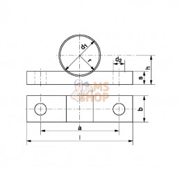 KUPL25337; RSB; Etrier de tube 1"; pièce detachée