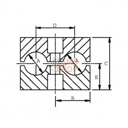 RS912204PA; RSB; Moitié de collier 13,5/13,5 mm; pièce detachée