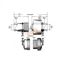 RO50051; ROFLEX; Manchon accoupl. fil. int. 1"; pièce detachée