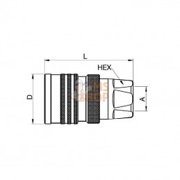 3810RV; PARKER; Coupleur fem. 3/8" RV Viton; pièce detachée