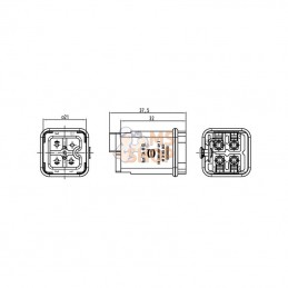 09200032633; HARTING; Insert M A 3P Quick Lock; pièce detachée