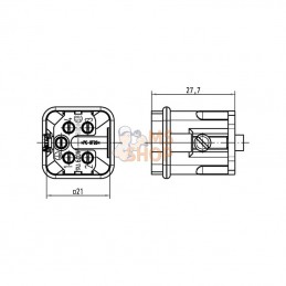 09200042611; HARTING; Insert M A 4P racc. à vis; pièce detachée