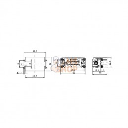 09200102612; HARTING; Insert M A 10P racc. à vis; pièce detachée