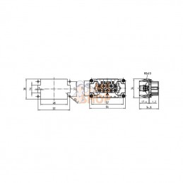 09330102701; HARTING; Connecteur femelle E 10P vis; pièce detachée