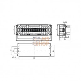 09330242616; HARTING; Insert M ES 24P racc. à lame 1-24; pièce detachée
