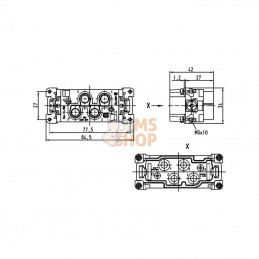 09380062611; HARTING; Insert M K 4/0 racc. à vis; pièce detachée