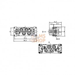 09380062711; HARTING; Insert F K 4/0 racc. à vis; pièce detachée