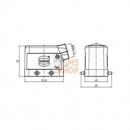 19300101521; HARTING; Capot 10B M25 entrée latérale; pièce detachée