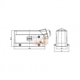 19300241521; HARTING; Boîtier d'embout 24B M25 sortie latérale; pièce detachée