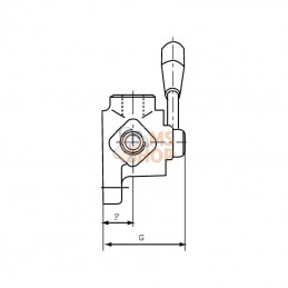 DH053A; OLEODINAMICA MARCHESINI; Vanne a 3 voies T 3/8 BSP; pièce detachée