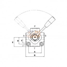 DH054A; OLEODINAMICA MARCHESINI; Vanne a 4 voies A 3/8 BSP; pièce detachée