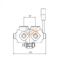 DH056A; OLEODINAMICA MARCHESINI; Vanne a 6 voies T 3/8 BSP; pièce detachée