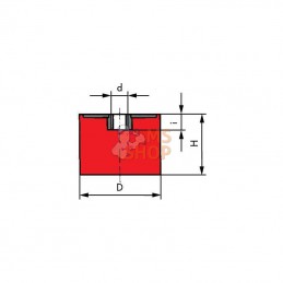 2517E55RVS; KRAMP; Amortisseur caout. V2A TYPE E; pièce detachée