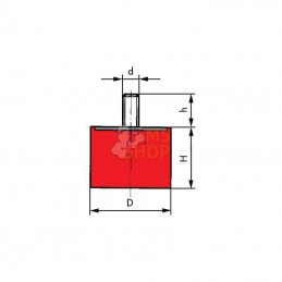 5021D55; KRAMP; Silent bloc TYPE D; pièce detachée