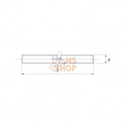 97512WWB; KRAMP; Tige filetée noire 1/2" BSW 4.6; pièce detachée