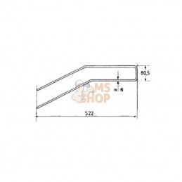 57502800N; KRAMP; Dent de grille Ø6 adapt. sur Kuhn; pièce detachée