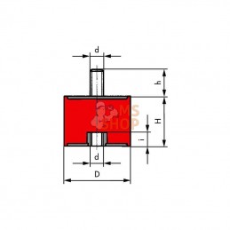 B5020M10NR70SH; KRAMP; Silentbloc; pièce detachée