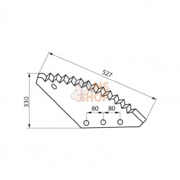 FM01134C; KRAMP; Section de désileuse, Carbure; pièce detachée