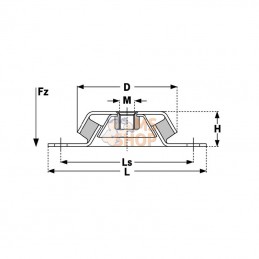 HD4040M10; KRAMP; Pied machine type HD; pièce detachée