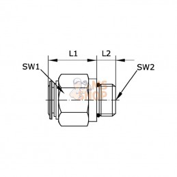 SCS838B; KRAMP; Raccord enfichable 8x3/8; pièce detachée