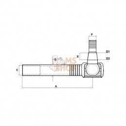 SHP001KR; KRAMP; Rotule de direction; pièce detachée