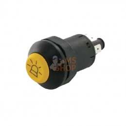 11110100PN; PNEUTRON; Interrupteur poussoir, gyrophare, rond, jaune; pièce detachée