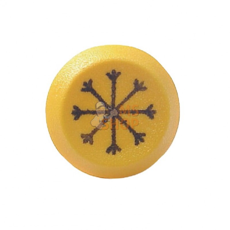 11110360PN; PNEUTRON; Interrupteur poussoir, climatisation, rond, jaune; pièce detachée 11110360PN; PNEUTRON; Interrupteur poussoir, climatisation, rond, jaune; pièce detachée