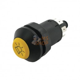 11175240PN; PNEUTRON; Interrupteur poussoir, gyrophare, rond, jaune; pièce detachée