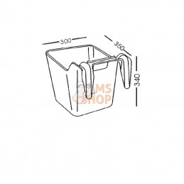 1620100218; OK PLAST; Mangeoire amovible 13,5L; pièce detachée