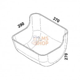 1620100142; OK PLAST; Mangeoire à fixer 12,5L; pièce detachée