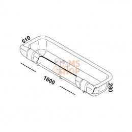 1620100207; OK PLAST; Auge à suspendre 160cm - 120L; pièce detachée