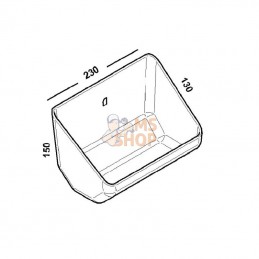 1620100209; OK PLAST; Auge à porcelets à fixer 0,9L; pièce detachée