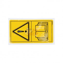 59900050; KUHN; Autocollant Instructions; pièce detachée