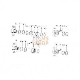 5619210; WALTERSCHEID; Moyeu F5/2 1 3/8"-6 pcs.; pièce detachée