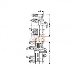 5610808110; WALTERSCHEID; Limiteur W2500-K90-1 3/4+KL.; pièce detachée