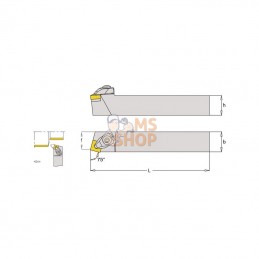 DSBNR2525M12; I TOOLS; Porte-plaquette dr. DSBNR 75°; pièce detachée