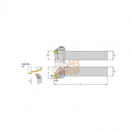 DWLNR2525M08; I TOOLS; Porte-plaquette dr. DWLNR 95°; pièce detachée