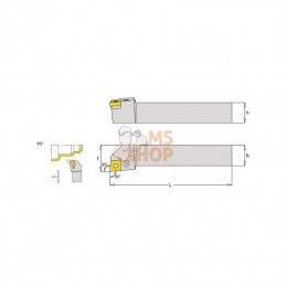 PCLNL2020K12; I TOOLS; Porte-plaquette ga. PCLNR 95°; pièce detachée