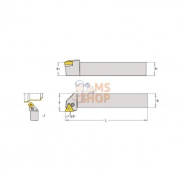 PTGNR2020K16; I TOOLS; Porte-plaquette dr. PTGNR 90°; pièce detachée